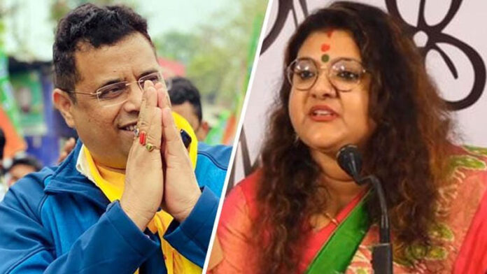 Saumitra Khan and wife Sujata Mondal Khan
