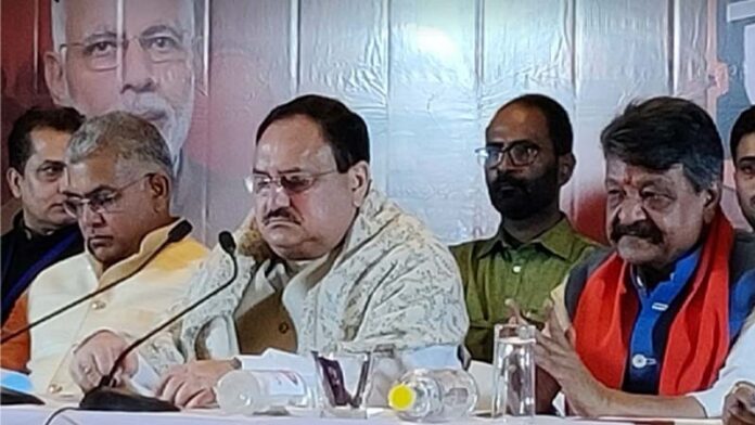 Dilip Ghosh JP Nadda Kailash Vijayvargiya