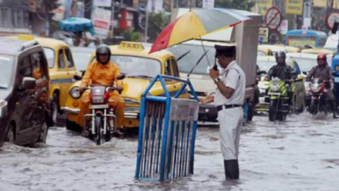 The streets of Kolkata are flooded