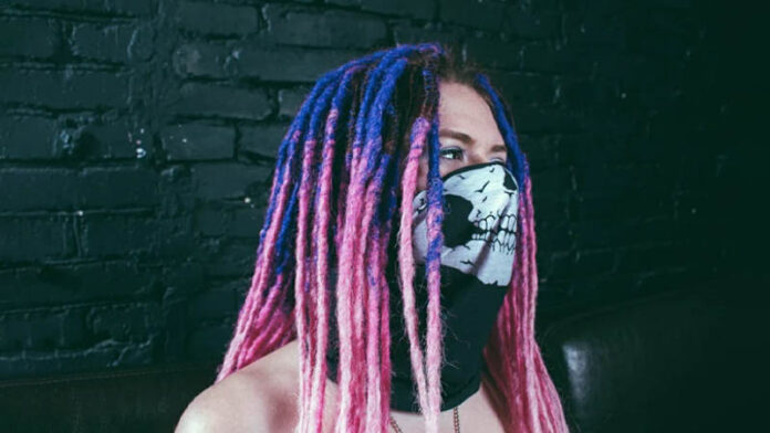 Girl wearing a mask