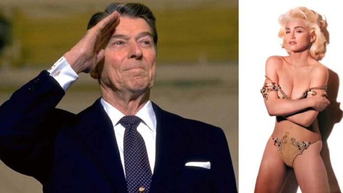 Former US President Ronald Reagan Pop Singer Madonna