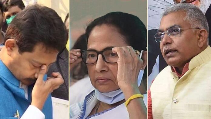 Rajib Banerjee Mamata Banerjee Dilip Ghosh