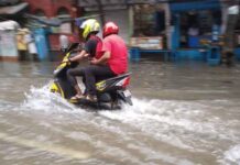 Waterlogged on Road