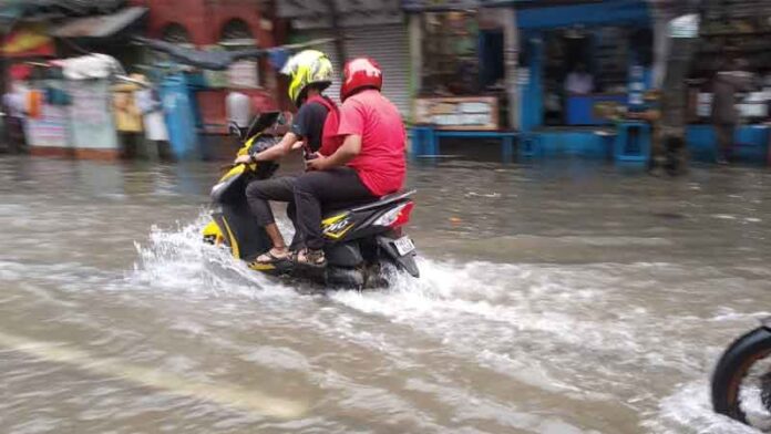 Waterlogged on Road