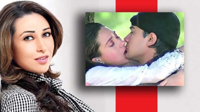 Karisma Kapoor Kiss Aamir Khan Raja Hindustani Film